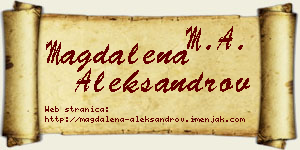 Magdalena Aleksandrov vizit kartica